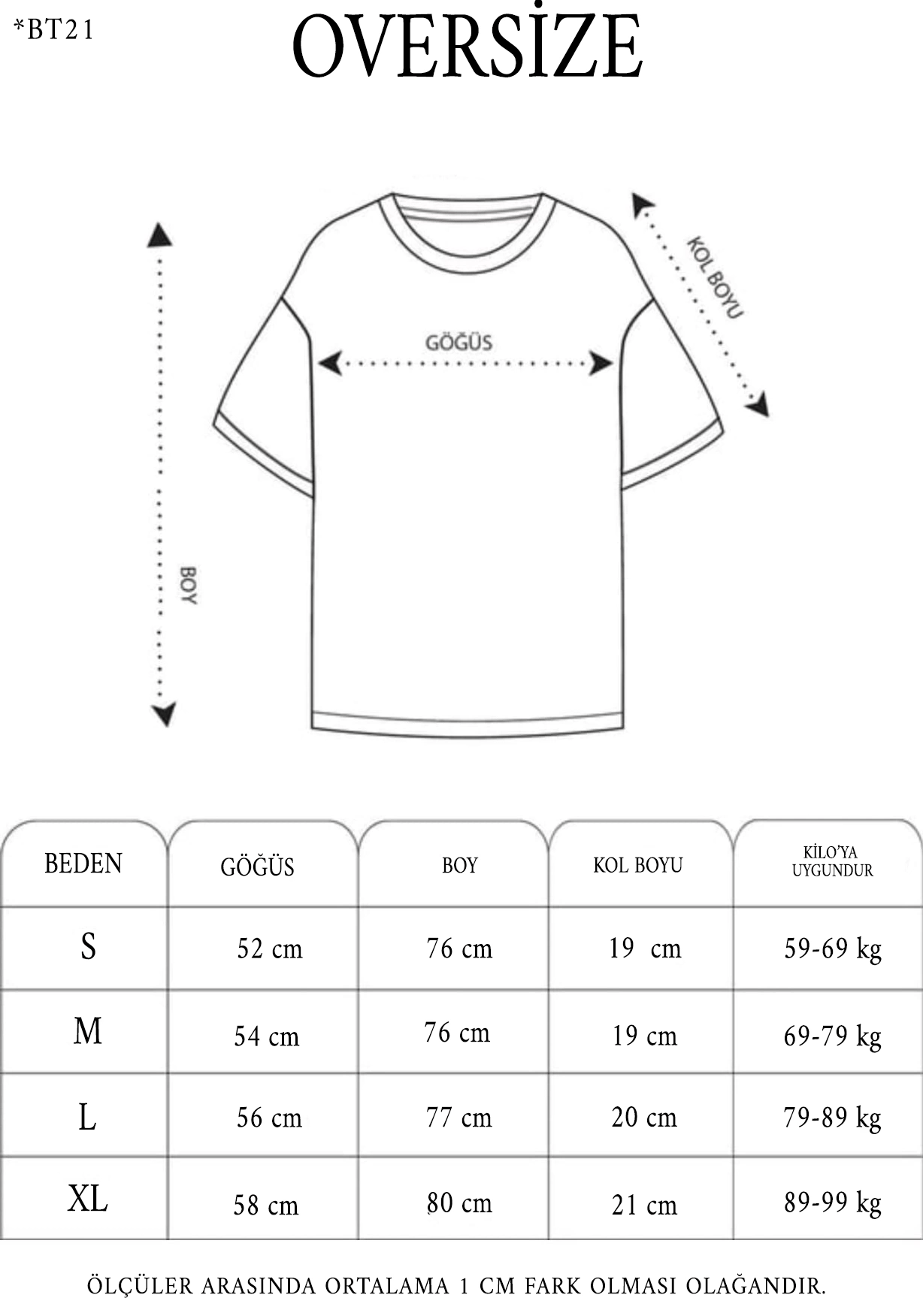 Kadın Baskılı T-Shirt Kısa Kol Bisiklet Yaka Oversize Tişört - Siyah