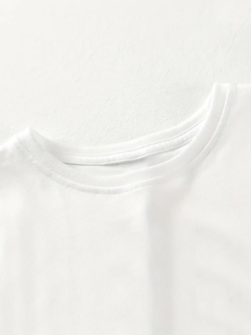 Kadın Gülücük Baskılı Tişört Kısa Kol Bisiklet Yaka Oversize T-Shirt - Beyaz