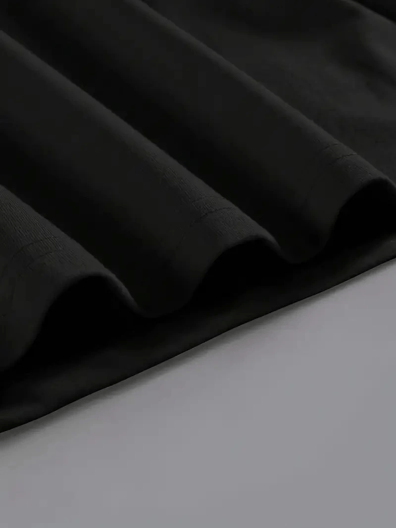 Kadın Kahve Desen Baskılı Tişört Kısa Kol Bisiklet Yaka Oversize T-Shirt - Siyah