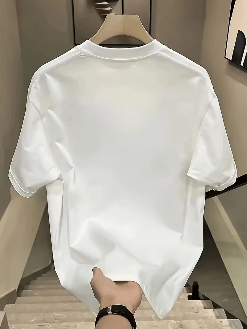 Kadın Kısa Kol Yazlık Tişört Bisiklet Yaka Baskılı Oversize T-Shirt - Beyaz