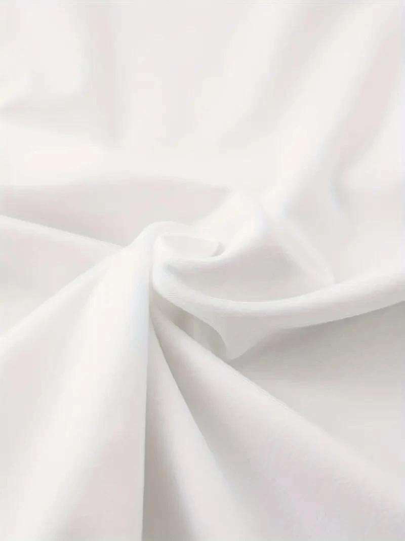 Kadın Kısa Kol Yazlık Tişört Bisiklet Yaka Baskılı Oversize T-Shirt - Beyaz