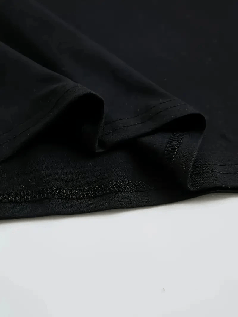 Kadın Tişört Büyük Boy Ayıcık Baskılı Bisiklet Kısa kol t-shirt - Siyah