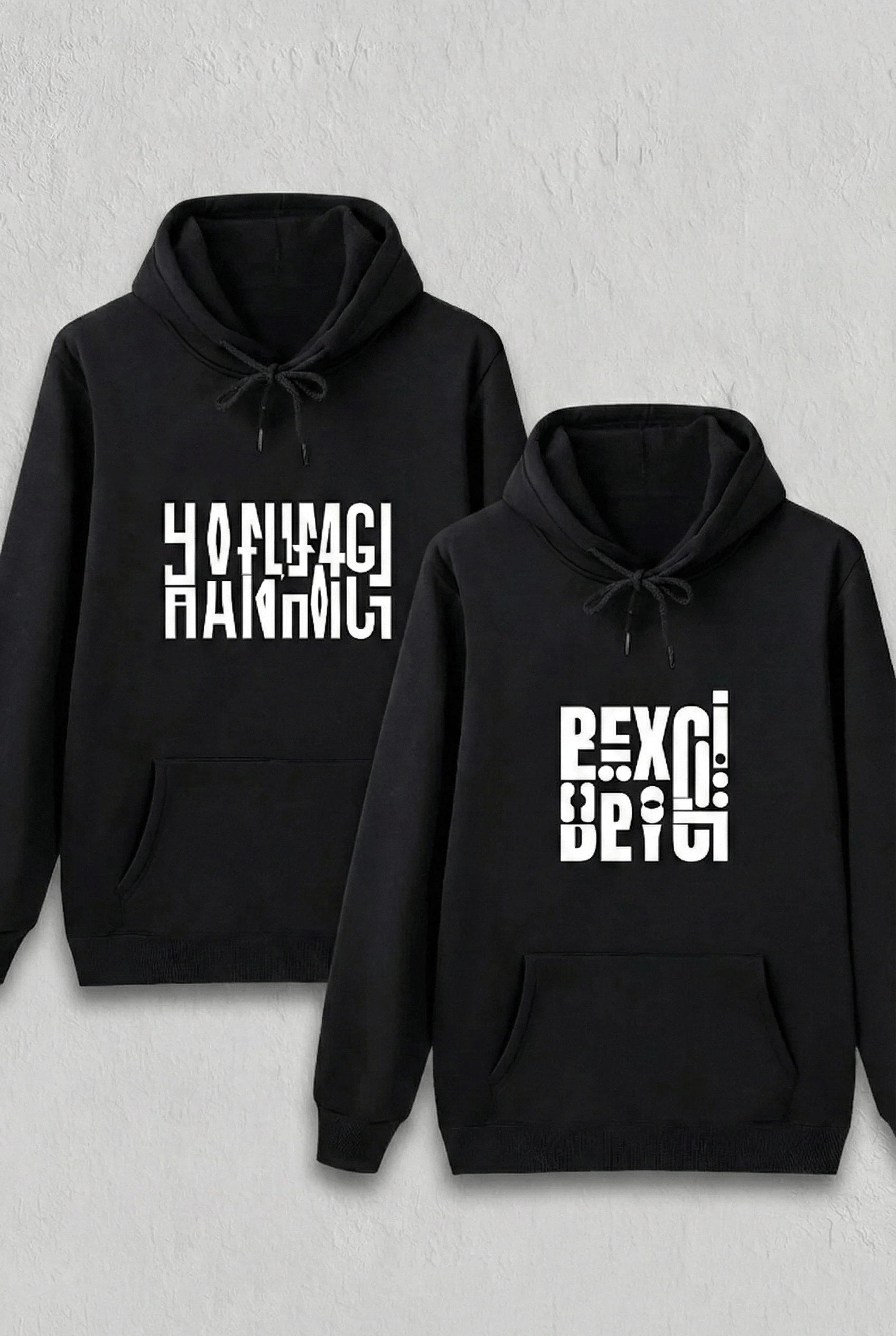 Sevgililer Günü Hanımcı Hediye Baskılı Oversize Kapüşonlu Sweatshirt - Siya