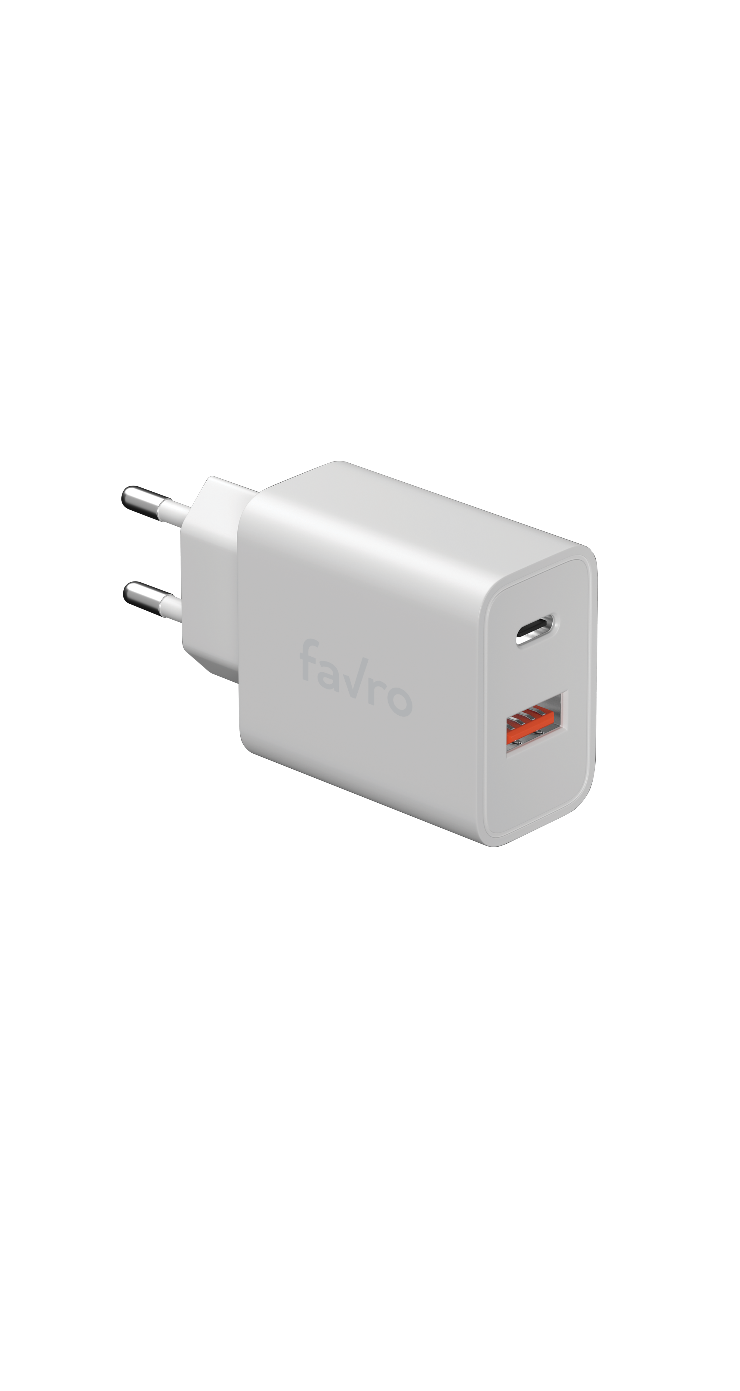 Favro 20W PD Destekli USB-C + USB-A Şarj Cihazı