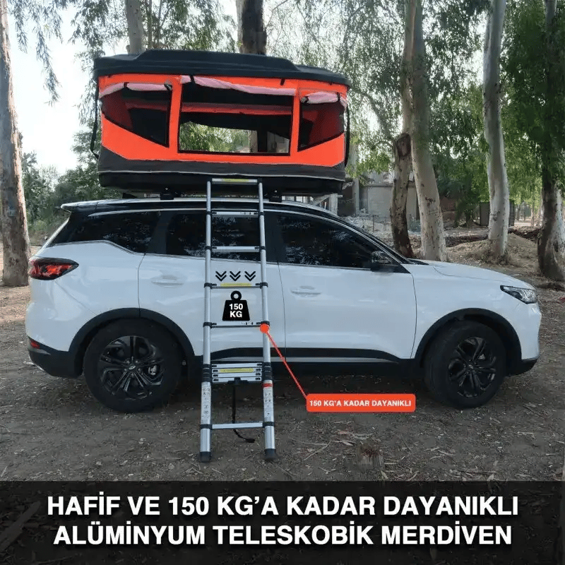 Roxform 2 Kişilik Yeni Nesil Araç Üstü Çadır Cam Tavanlı Tüm Araçlara Uyumlu 4 Mevsim Termal Çadır 210x130cm