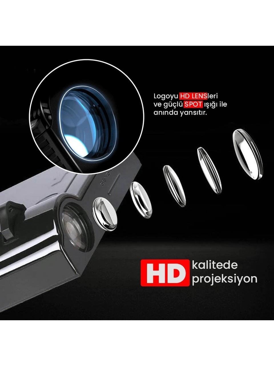 Volkswagen Araçlar Için Kapı Altı Pilli LED Logo Hd Lens Karanlık ve Mesafe Sensörlü LED Işıklı Lamba