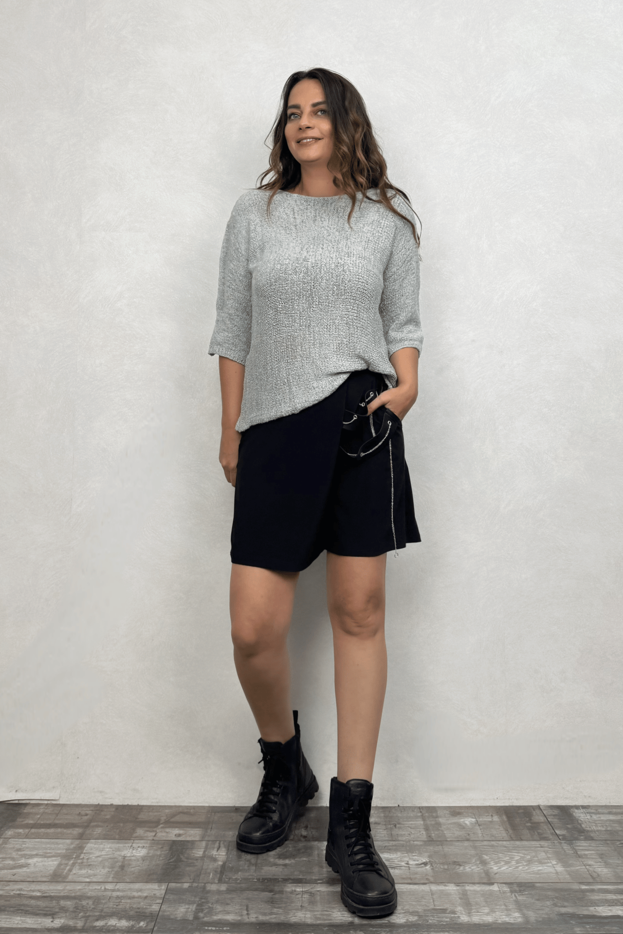 Basic Merserize Bluz  - Gri