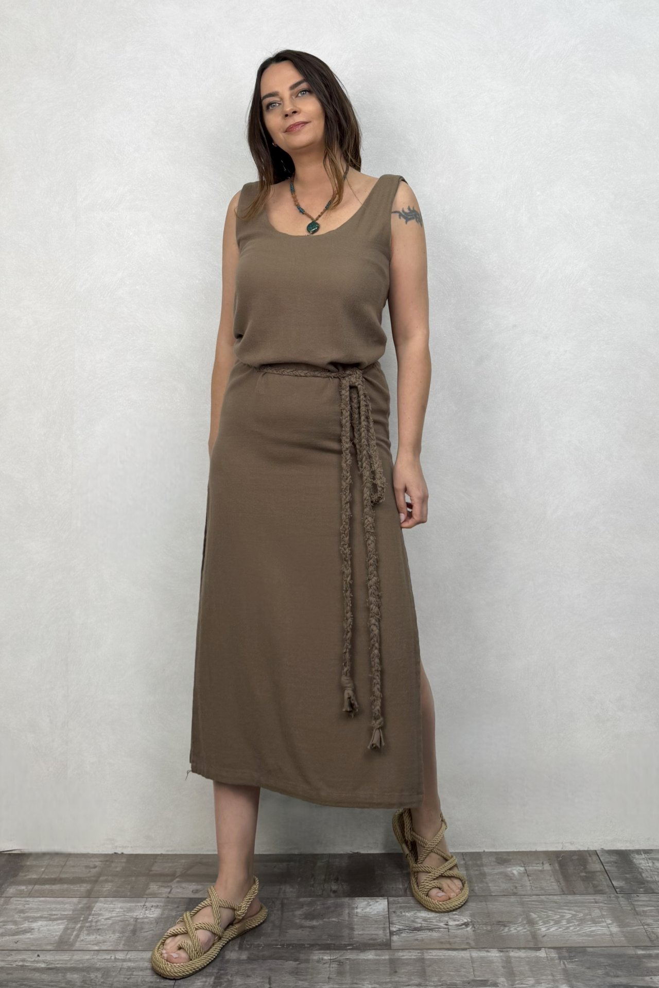 Bias Nature Elbise Neutral Brown -Doğal Kahve