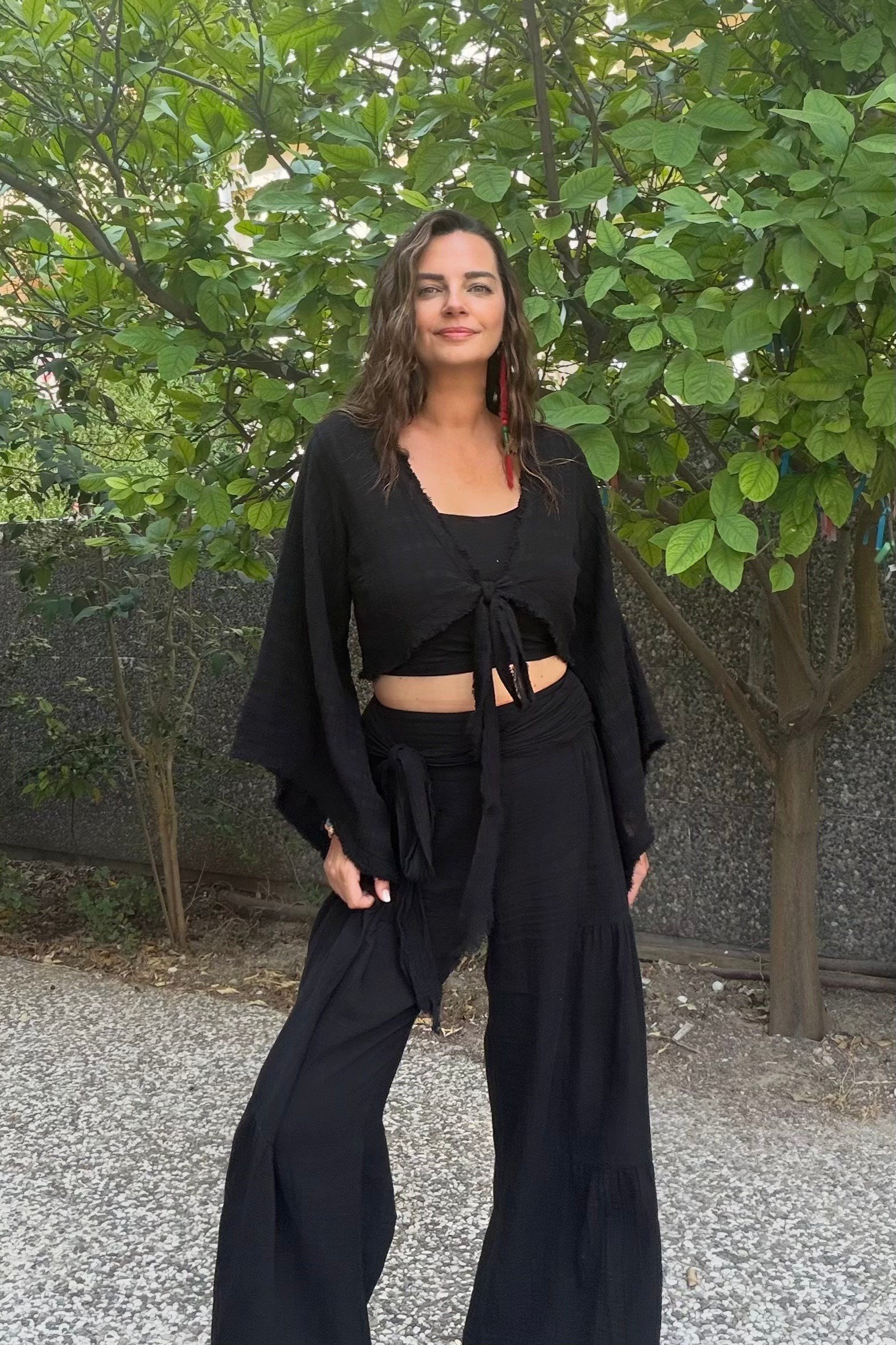 . - Blanca Gaia Vialis Bolero Bluz - Siyah