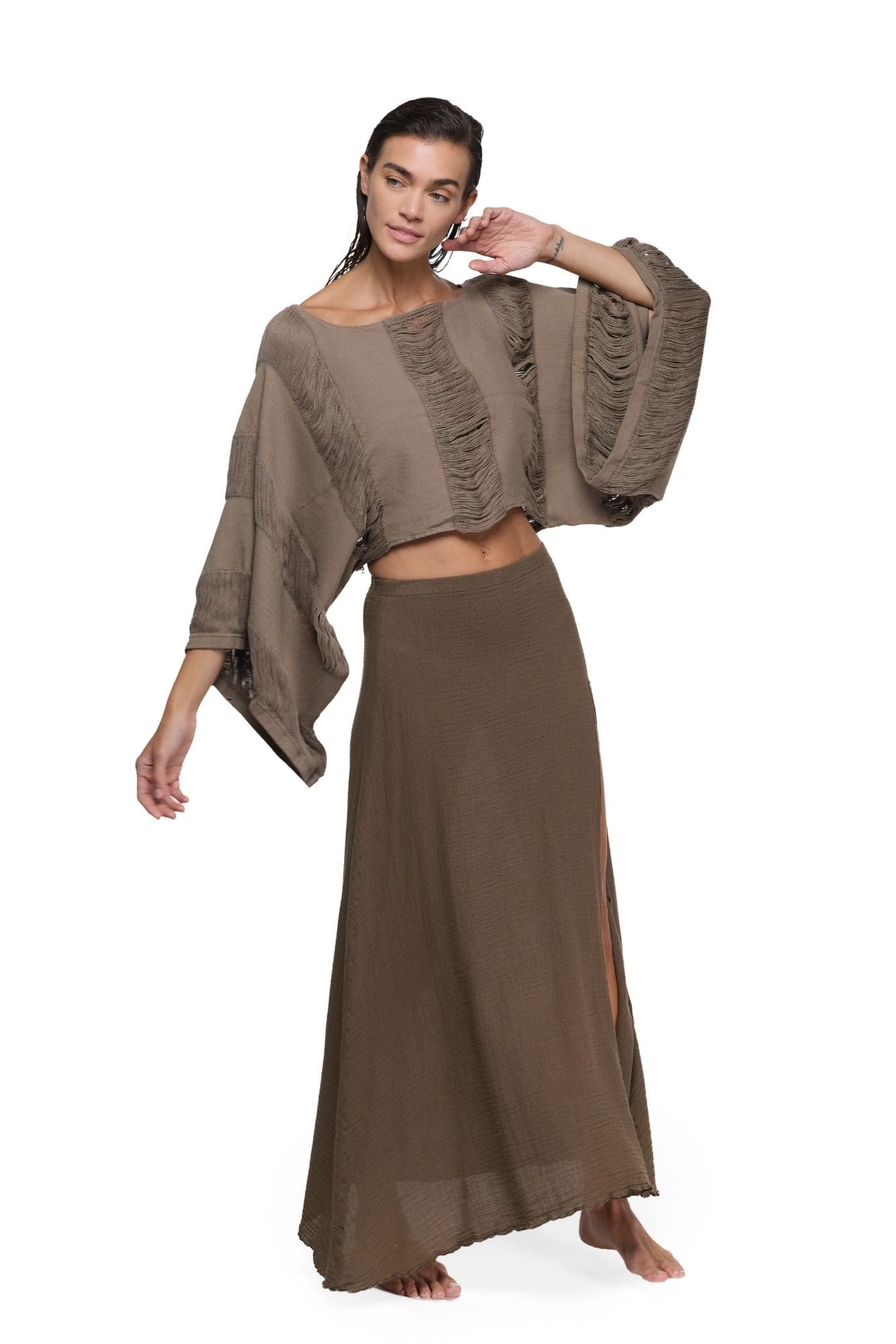 . - Blanca Rhodos Natura Etek -Neutral Brown Doğal Kahve