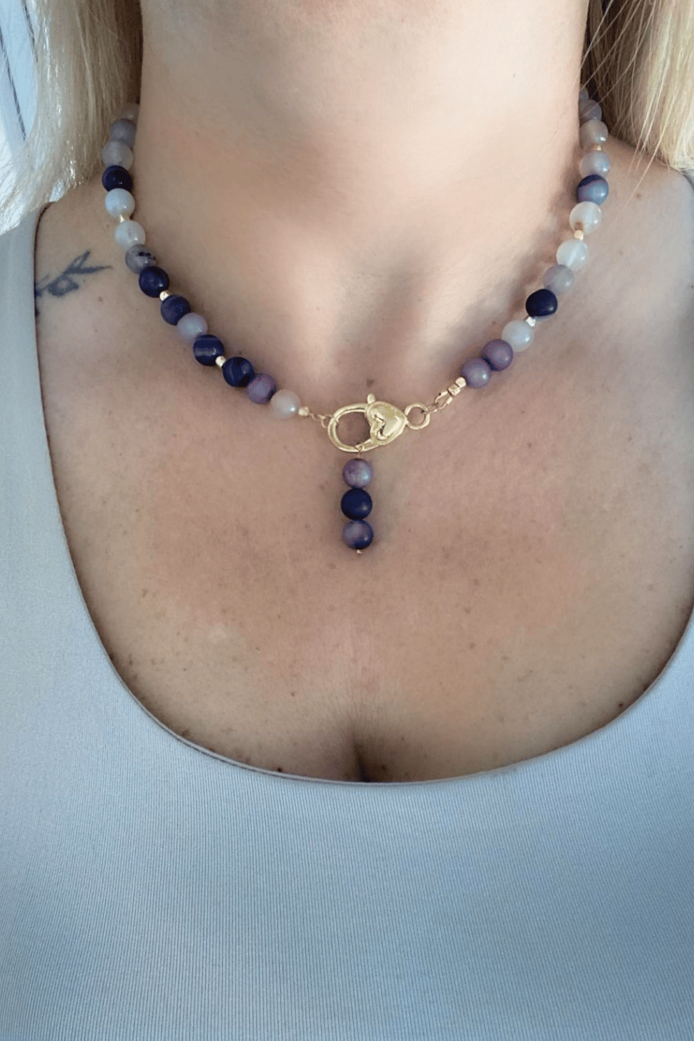 . - Daphne – Lavender Madagaskar Akik Kolye