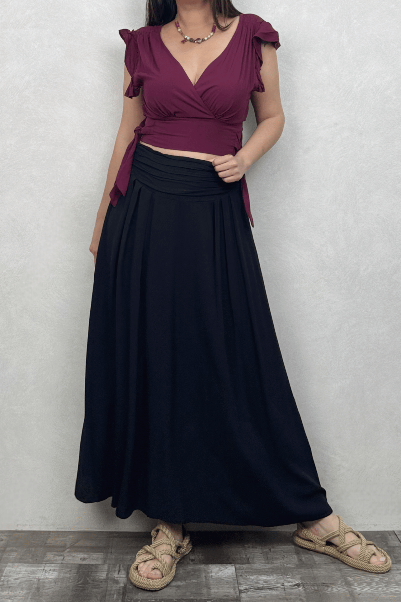 Drape Bel Bohem Etek - Siyah