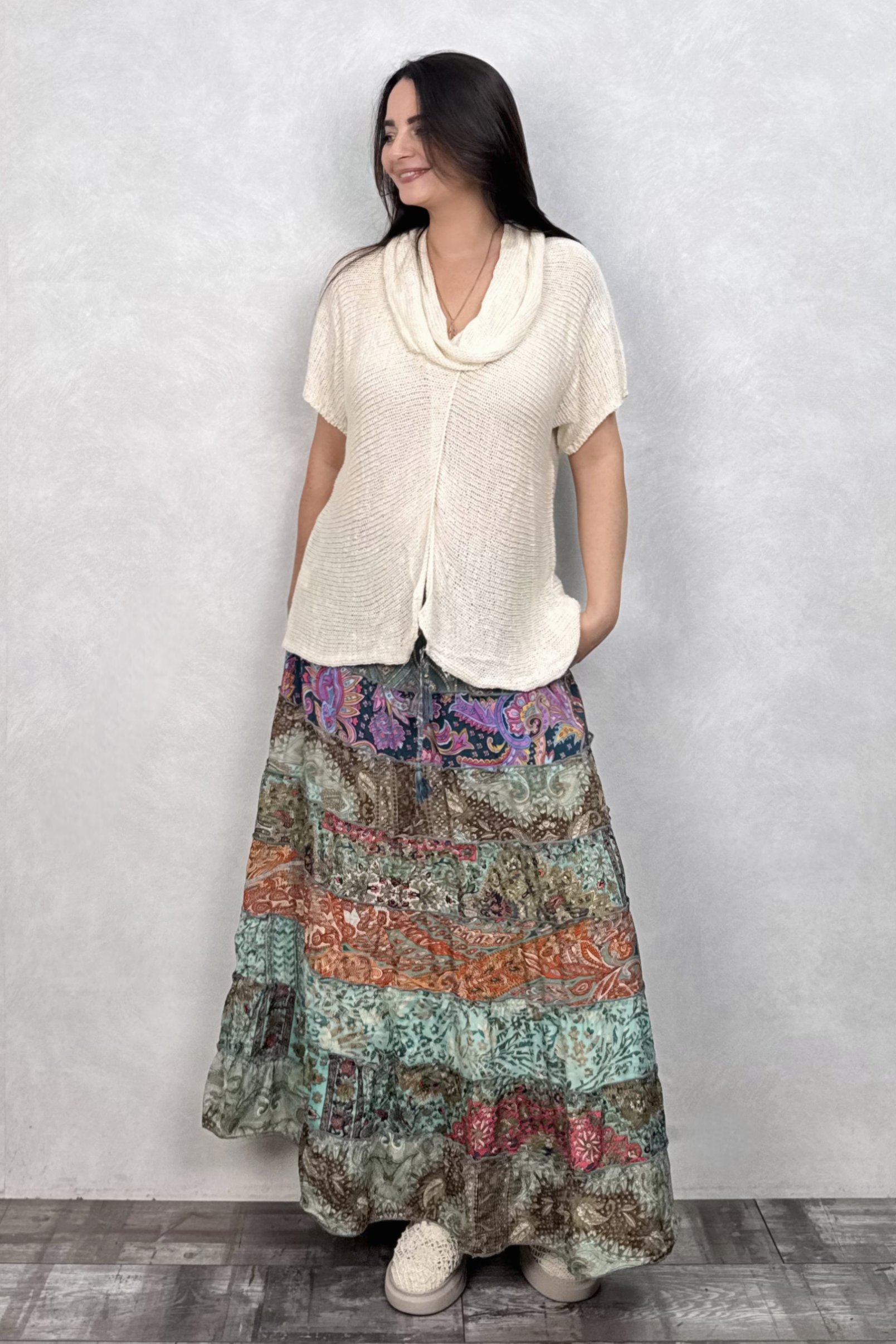 . - Gypsy Patch İpek Etek - Trois