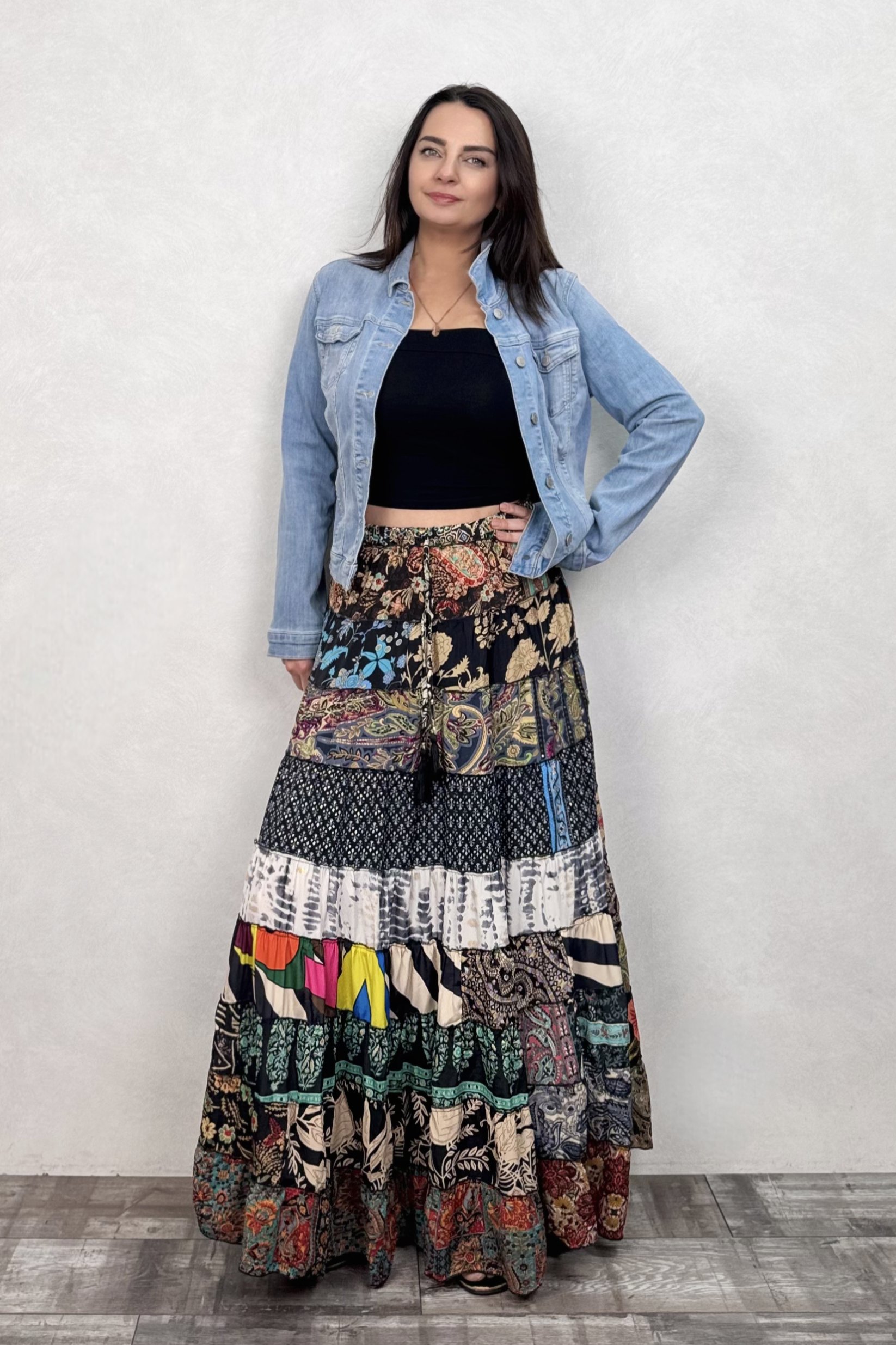. - Gypsy Patch İpek Etek - Un