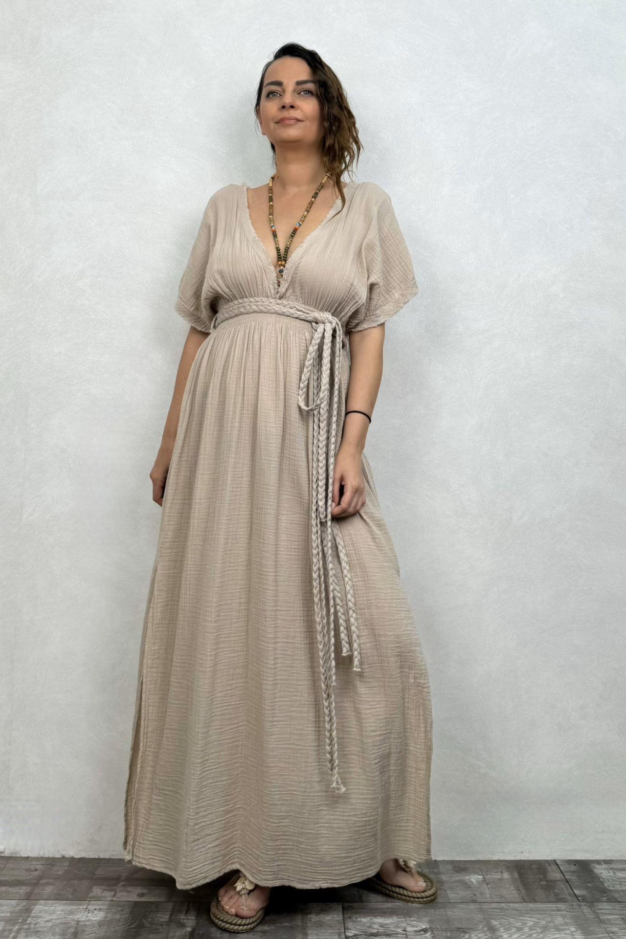 Helen Duo Elbise Stone - Taş Rengi