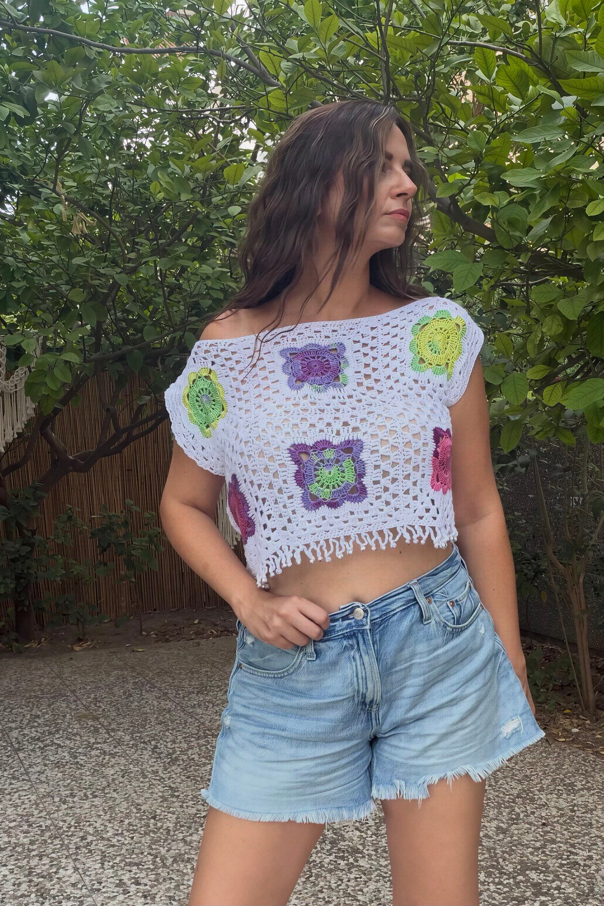 . - Kayık Yaka  Boncuklu Hand Made Bluz - Beyaz