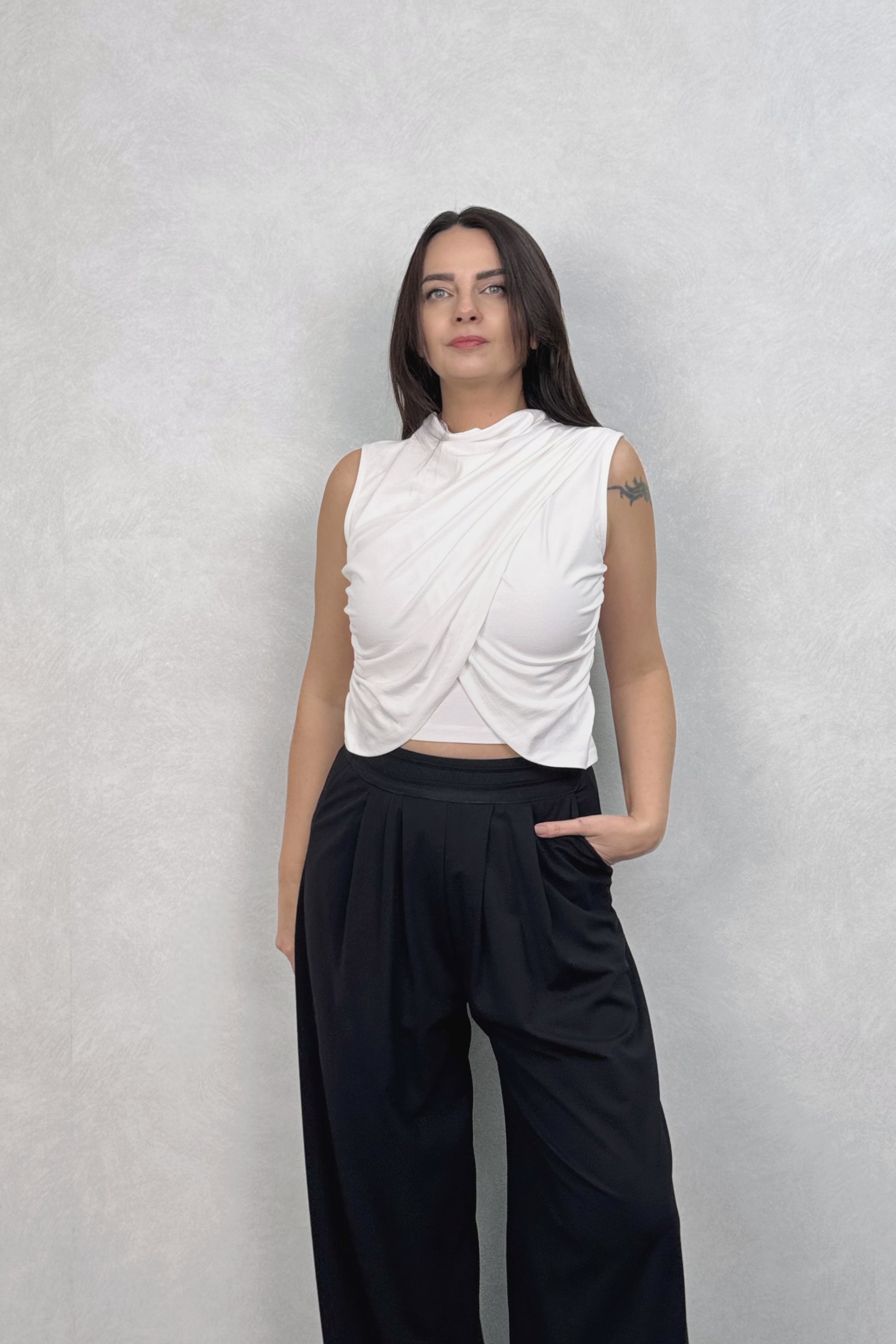 . - Lamante Fancy Bluz - Beyaz