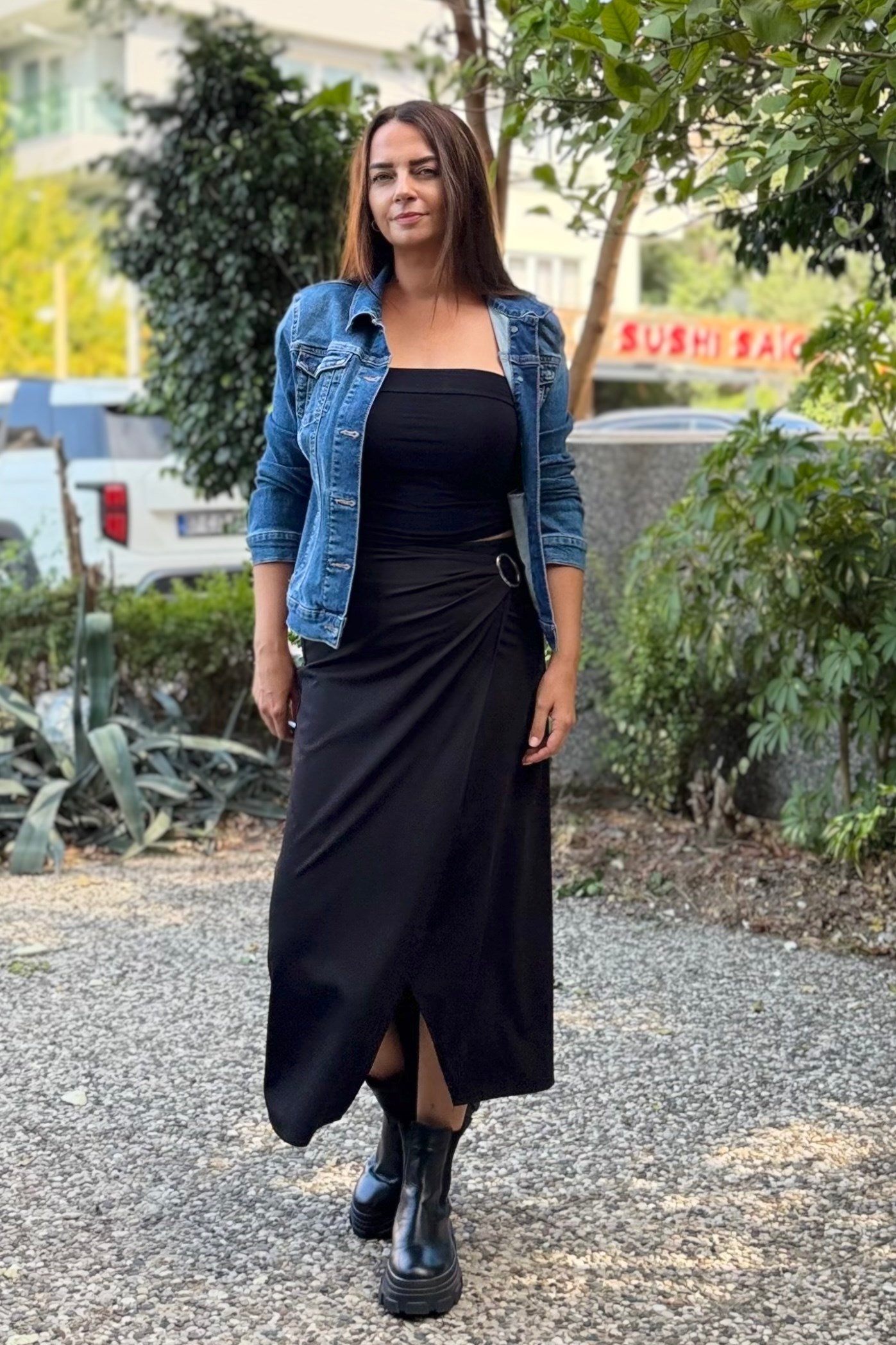 . - Lamante Paros Etek - Siyah