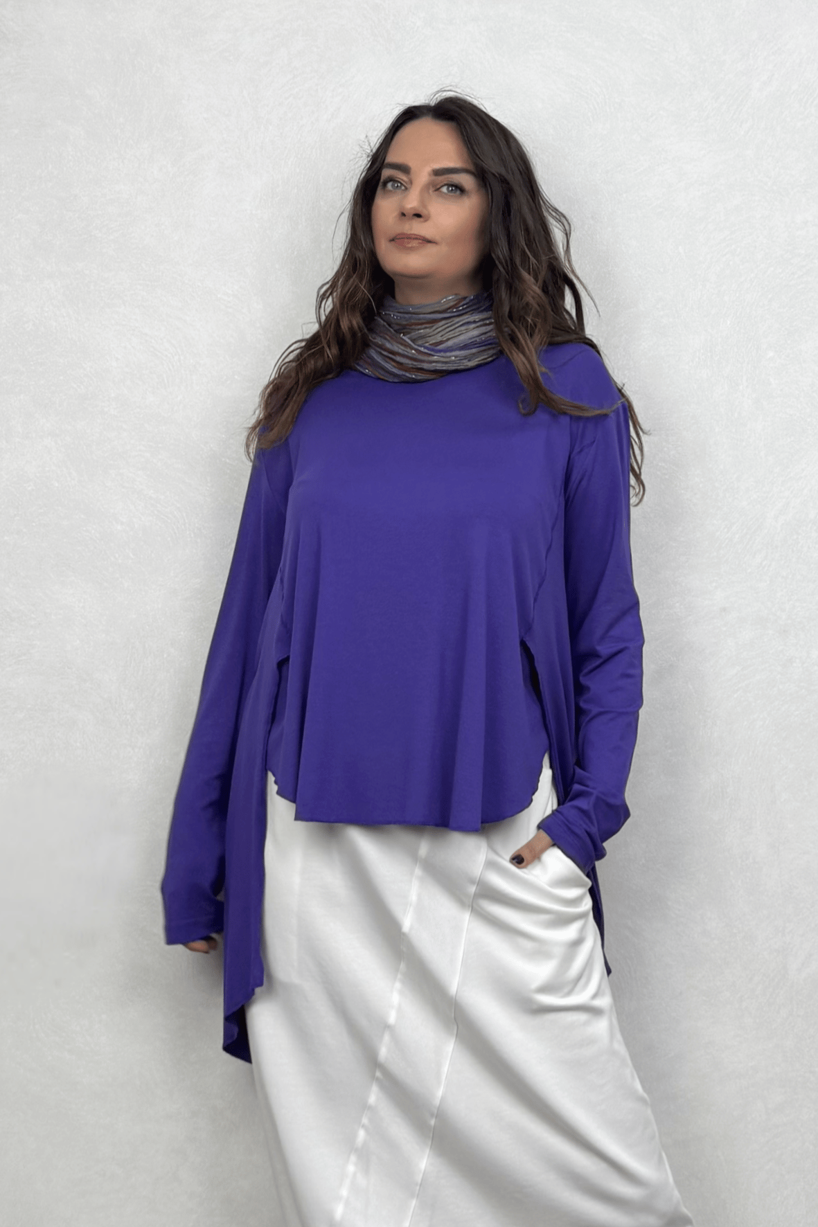 Luca Asimetrik Tunik  - Mor