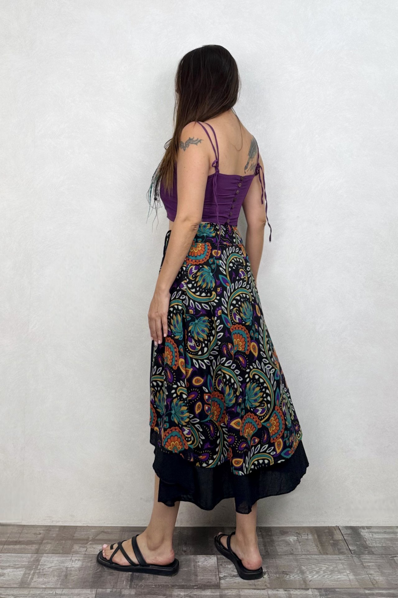 Luna Crop Bluz- Mor