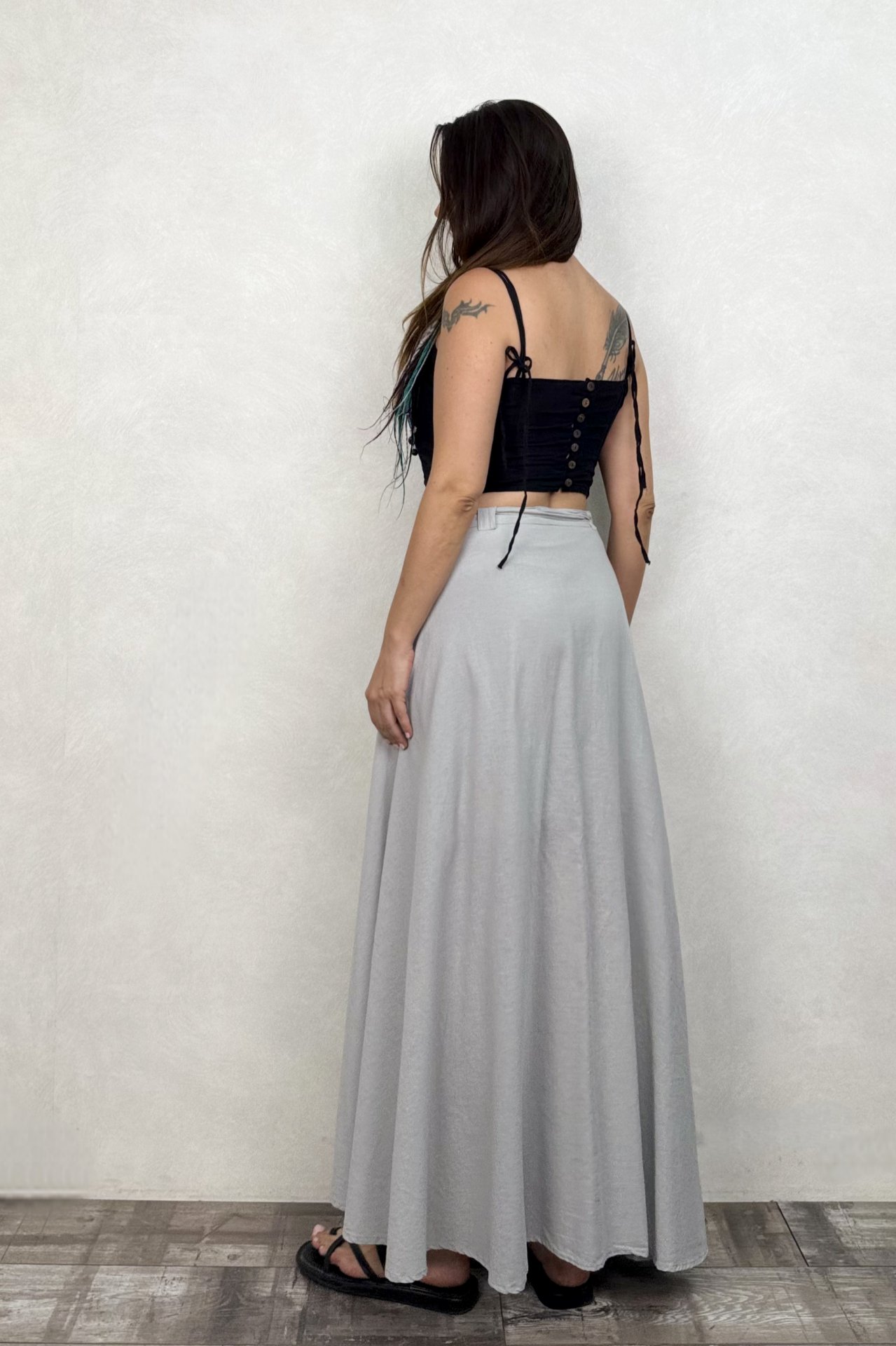 Luna Crop Bluz- Siyah