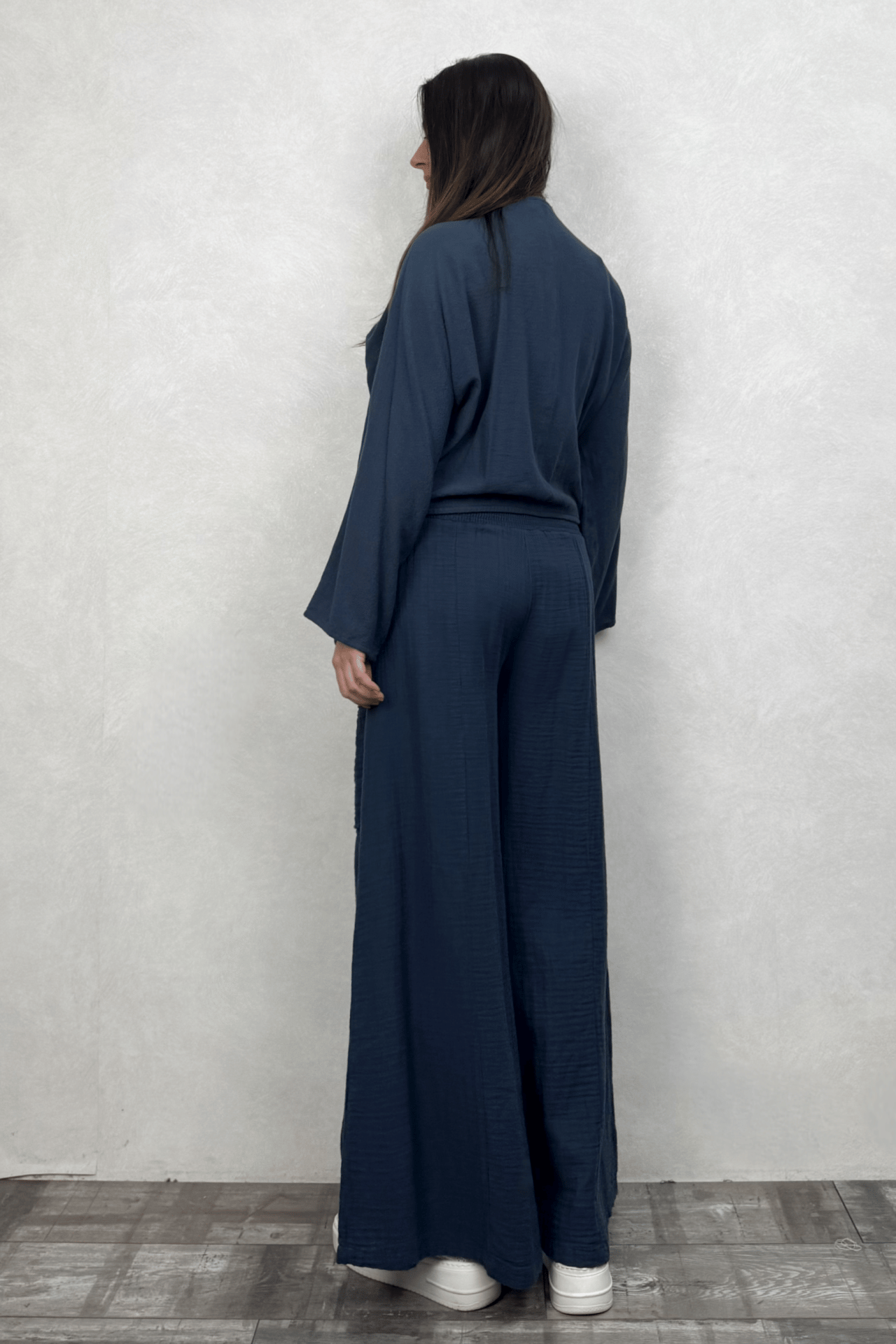 Lyra Nature Bağlamalı Bluz Midnight Navy - Petrol