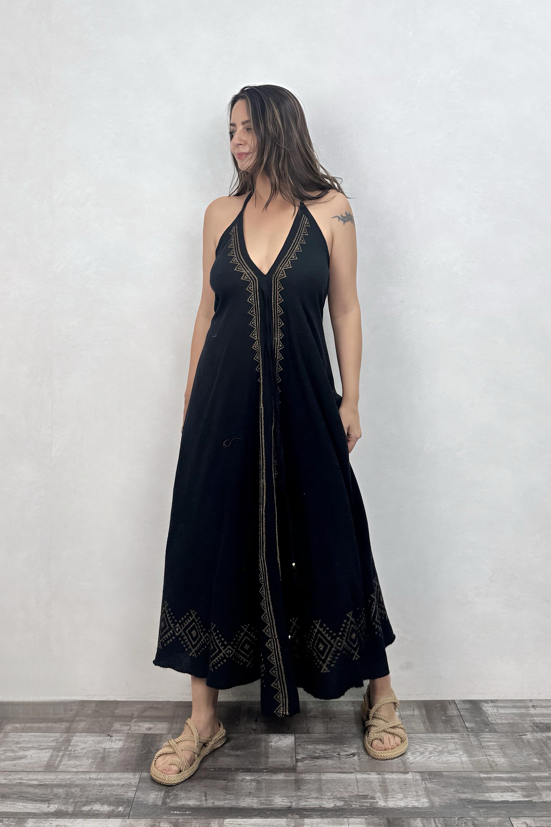 . - Mystic Bohem Elbise - Siyah
