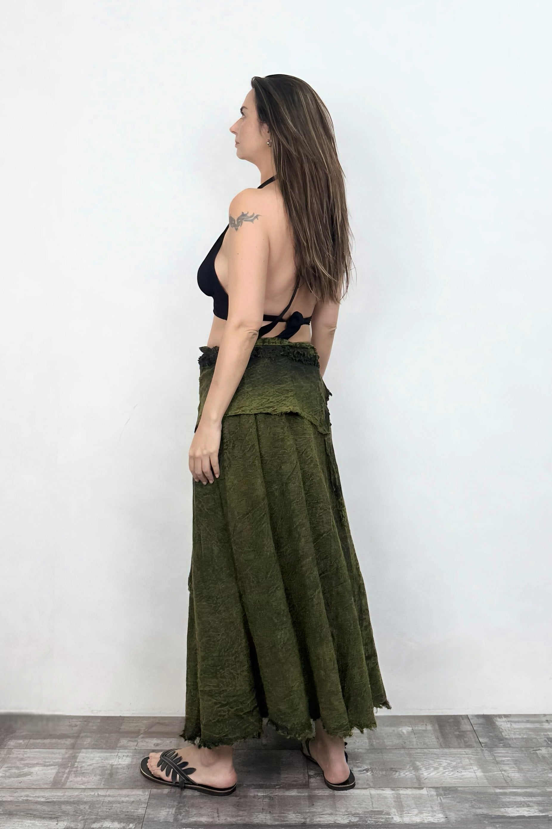 . - Nepal Boho Wrap Anvelop Etek - Yeşil