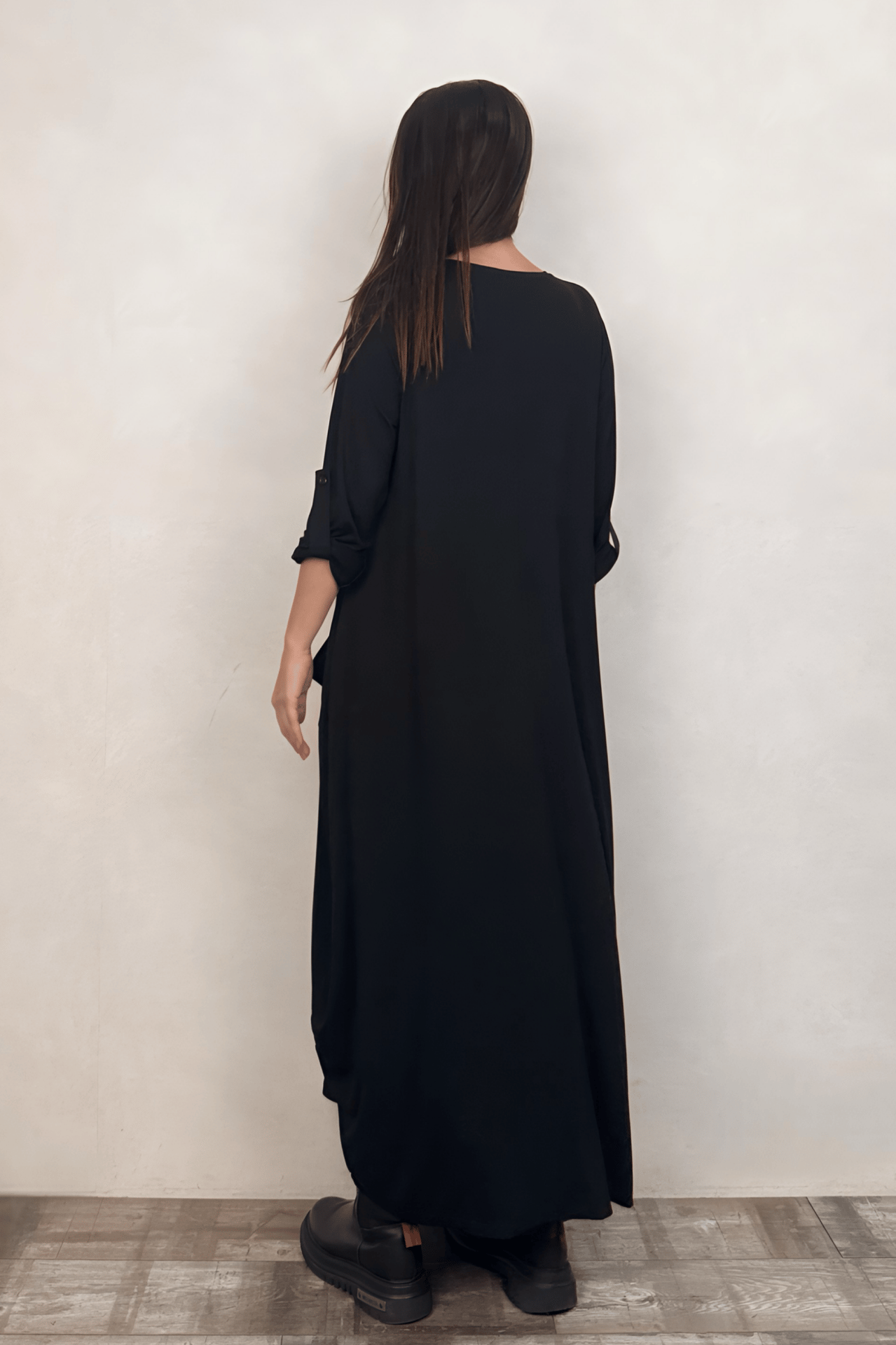 Nilda Cepli Salaş Maxi Elbise - Siyah