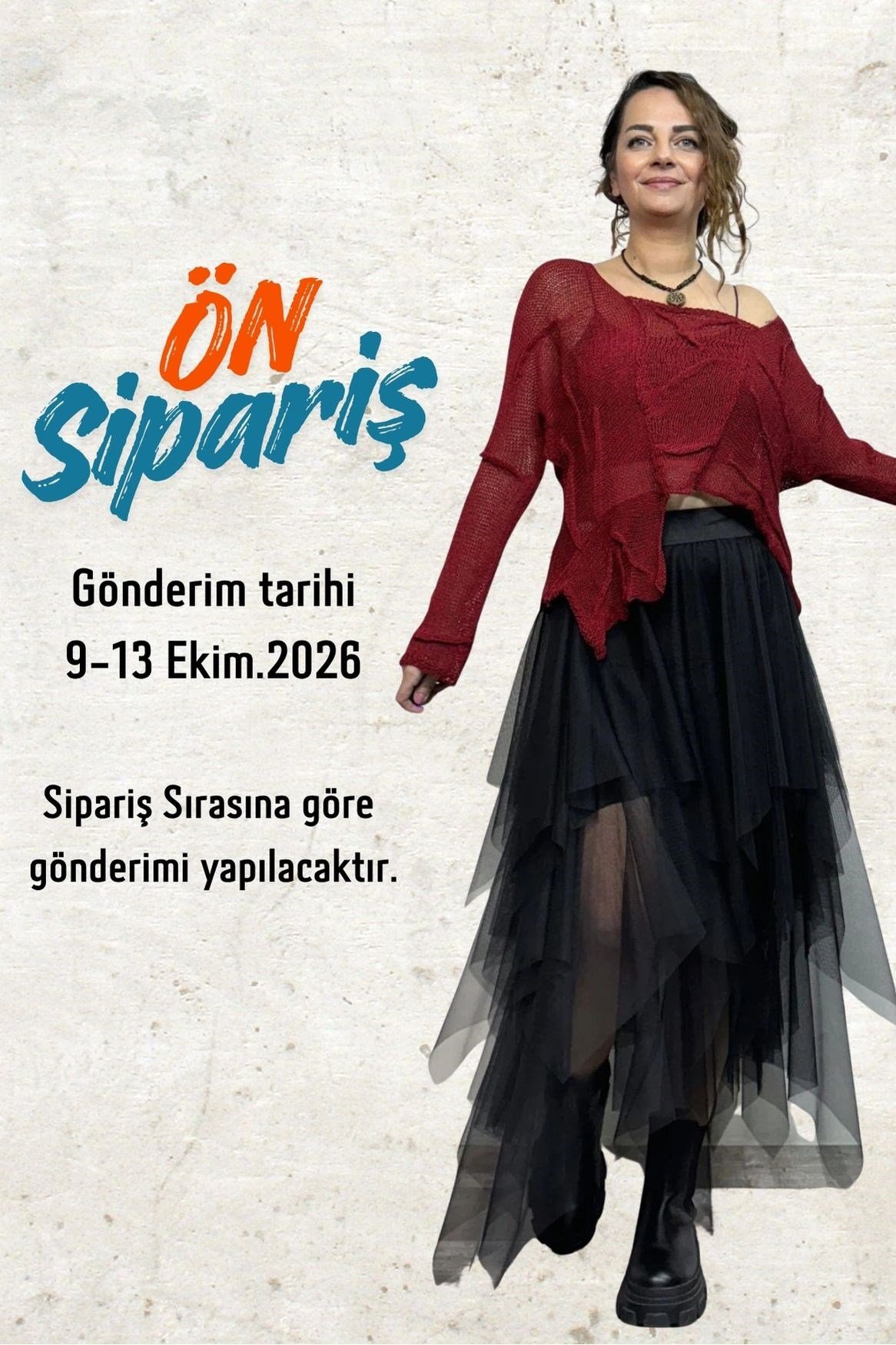 . - Pera Bluz ve Kat Kat Tül Etek Kombin - Kırmızı Siyah