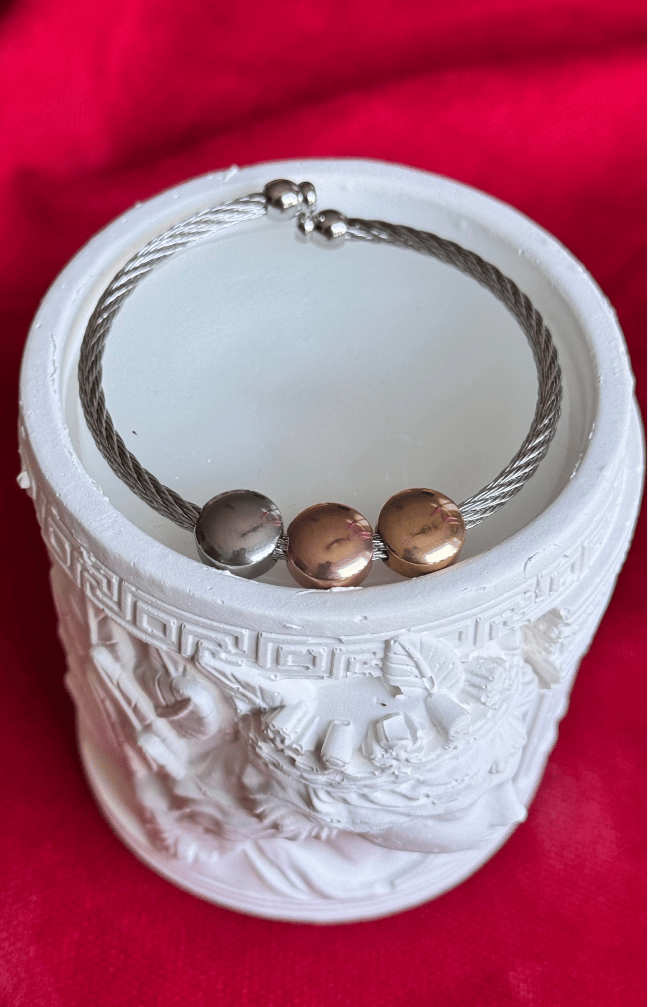 . - Tel Kelepçe Bileklik  - Silver