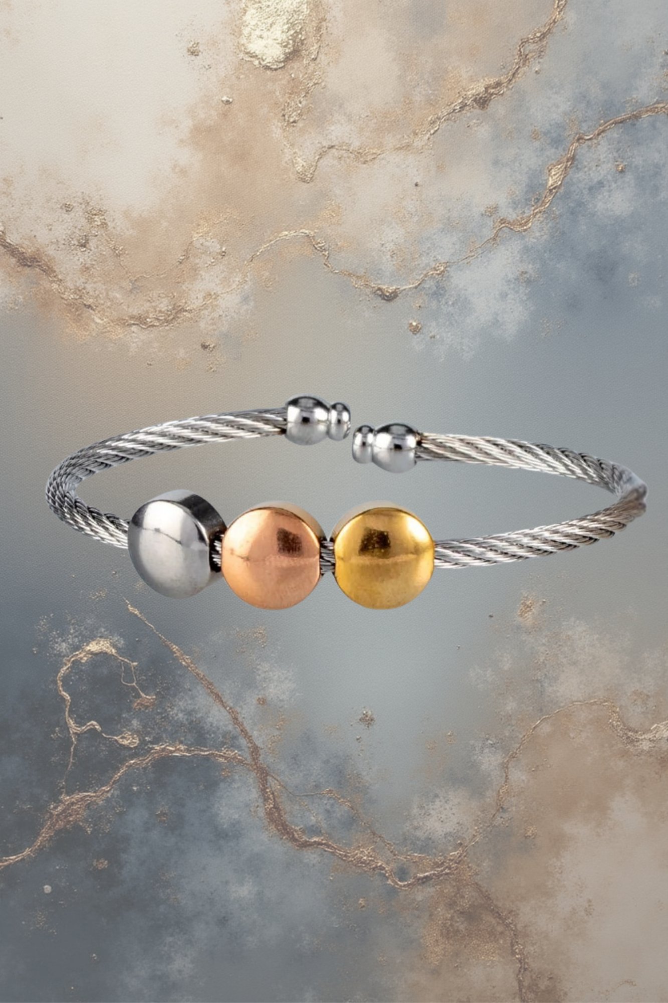 . - Tel Kelepçe Bileklik  - Silver
