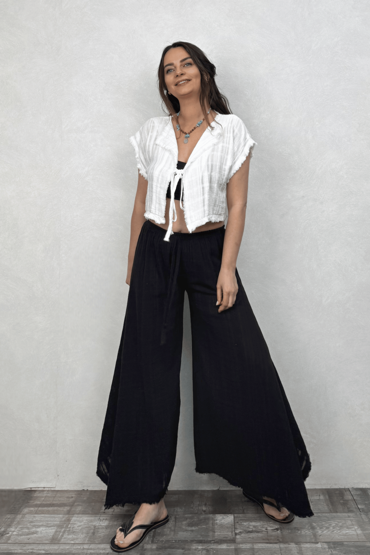 Vialis Müslin Bluz White - Beyaz