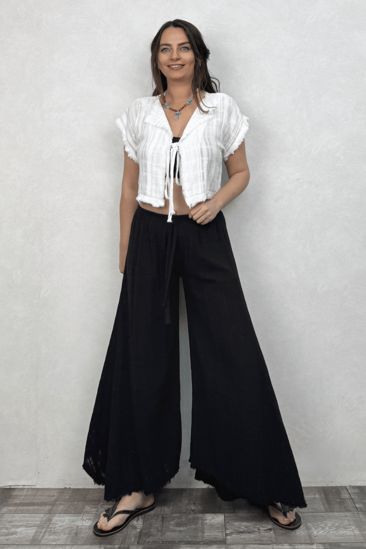 Vialis Müslin Bluz White - Beyaz