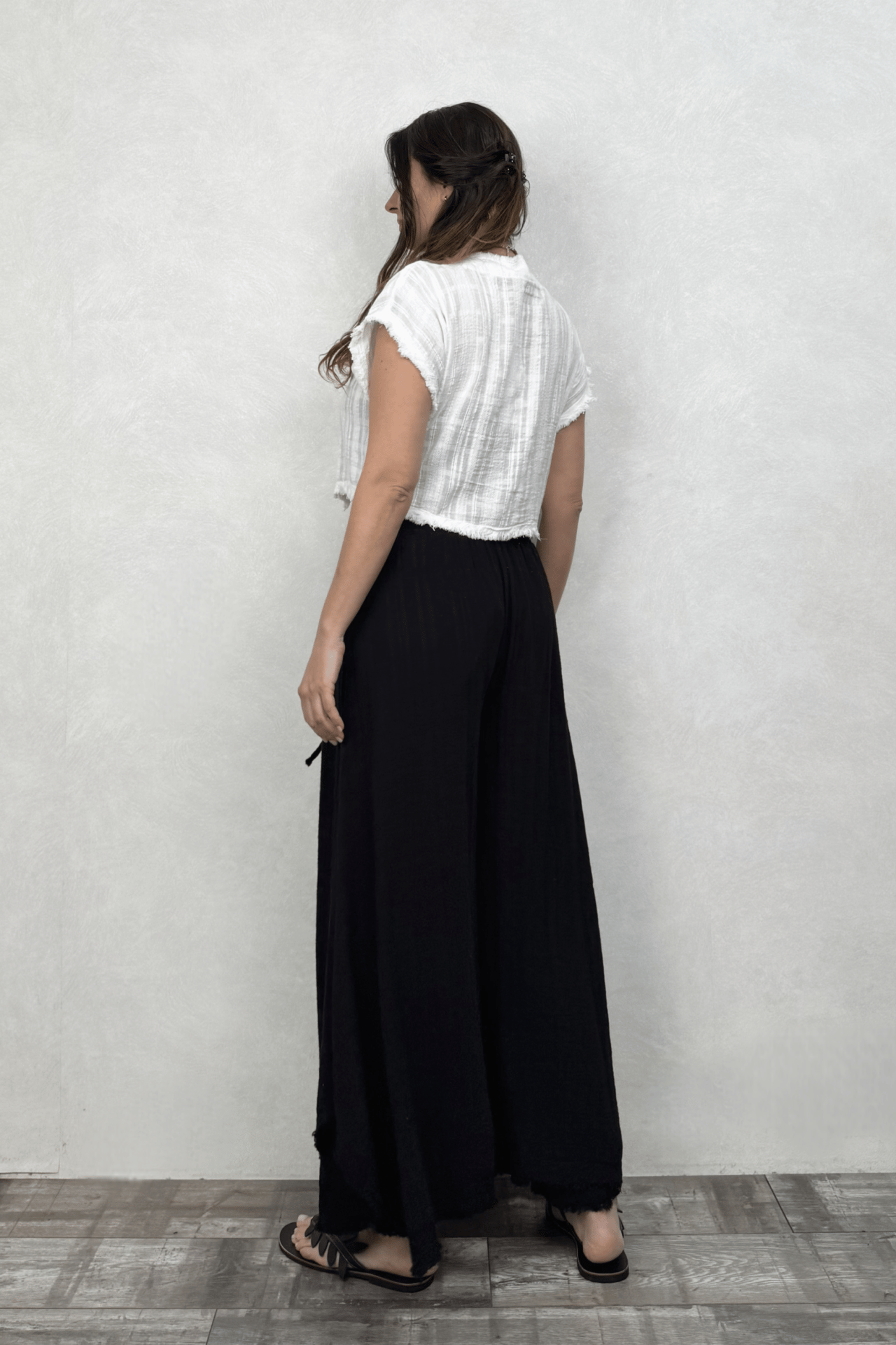 Vialis Müslin Pantolon - Siyah