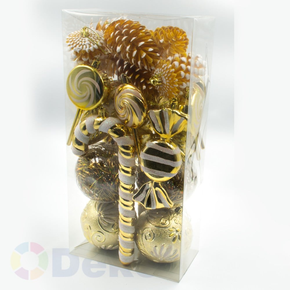 10 cm Yılbaşı Topu Gold 26 Lı Set