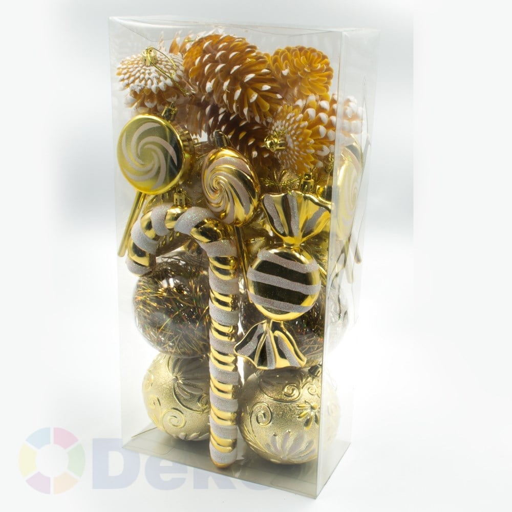 10 cm Yılbaşı Topu Gold 26 Lı Set