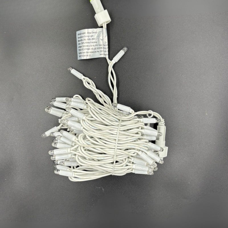 10 Metre Eklenebilir İp Led Beyaz Flaşlı WAF