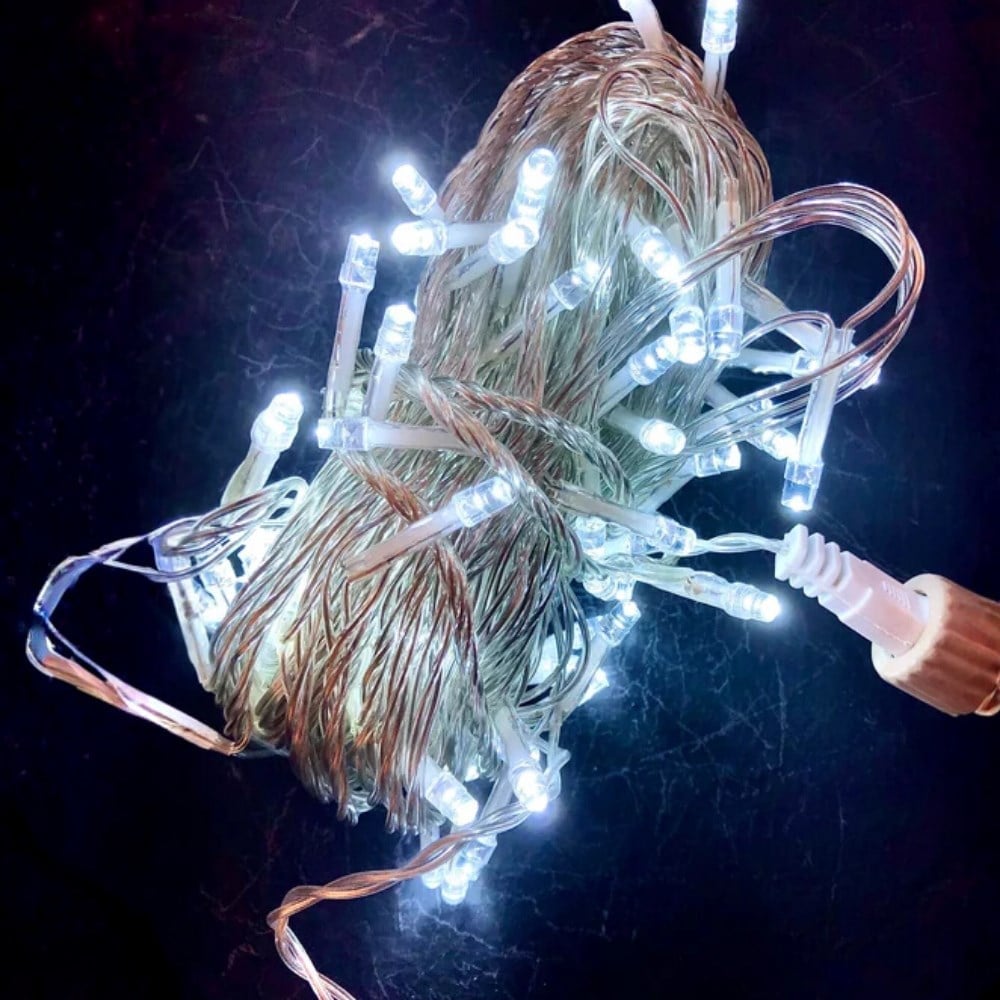 10 metre Eklenebilir İP Led Beyaz Günışığı Flaşlı Şeffaf Kablo