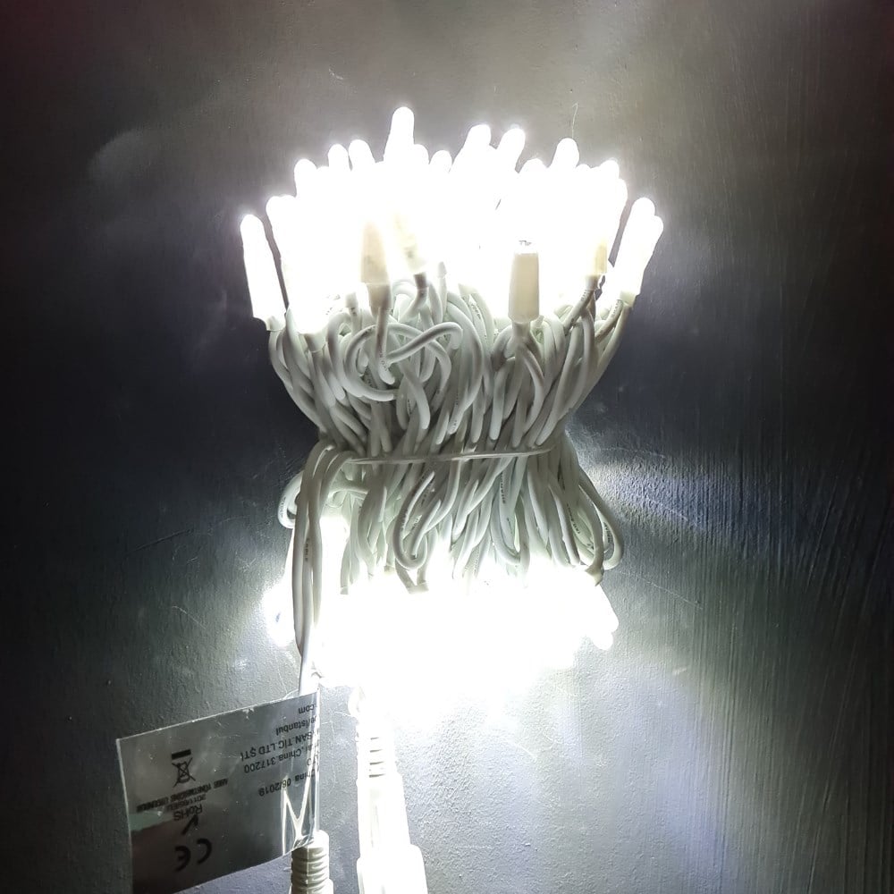 10 metre Eklenebilir İP Led Beyaz Günışığı Flaşlı Şeffaf Kablo 24V