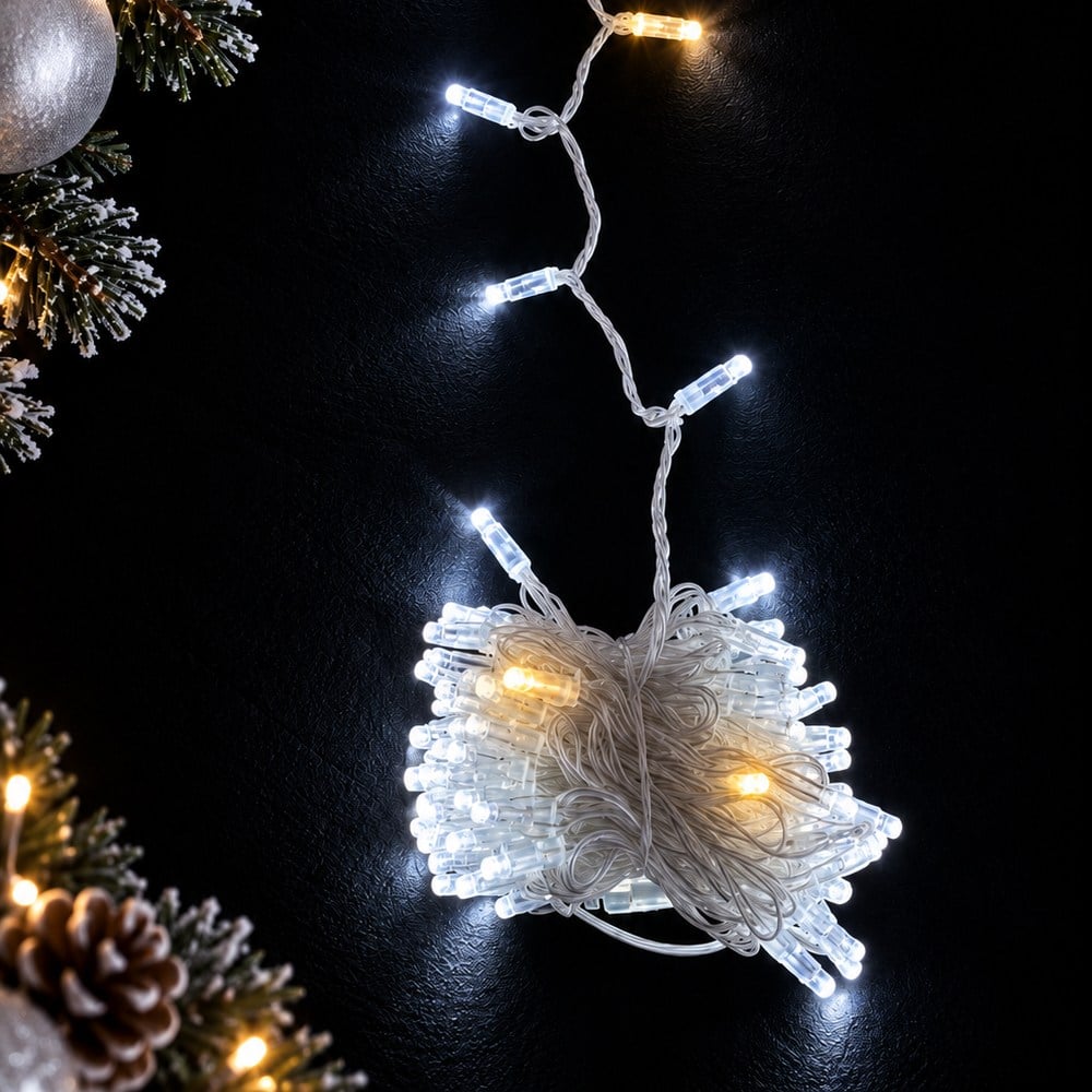 10 metre Eklenebilir İP Led Beyaz Günışığı Flaşlı Şeffaf Kablo