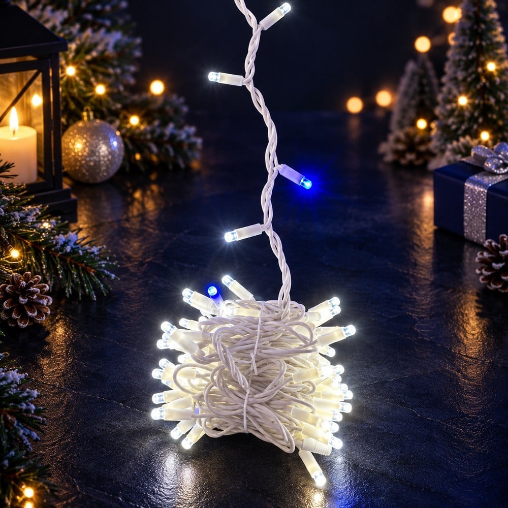10 metre Eklenebilir İP Led Beyaz Mavi Flaşlı 24V