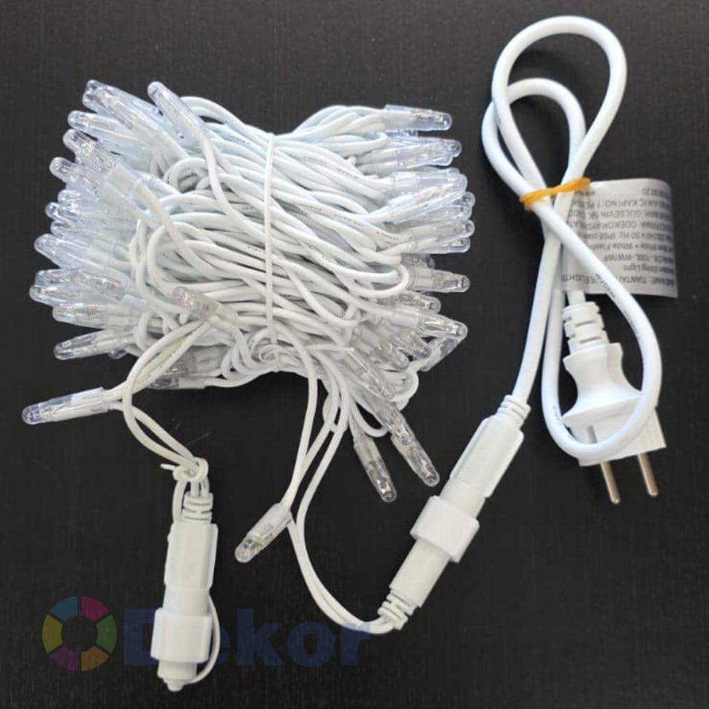 10 metre Eklenebilir İP Led Günışığı Beyaz Flaşlı Beyaz Kablo