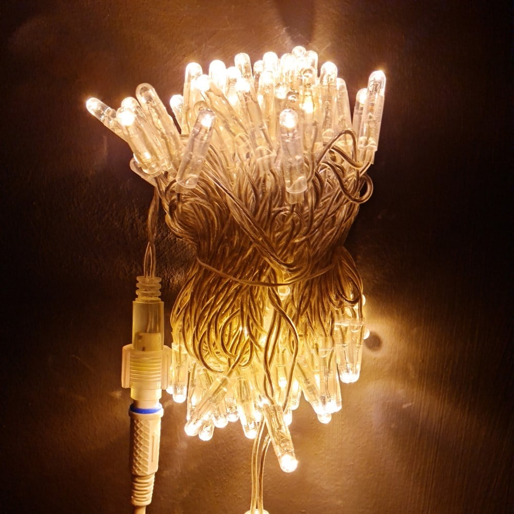 10 metre Eklenebilir İP Led Günışığı Beyaz Flaşlı Şeffaf Kablo 24V
