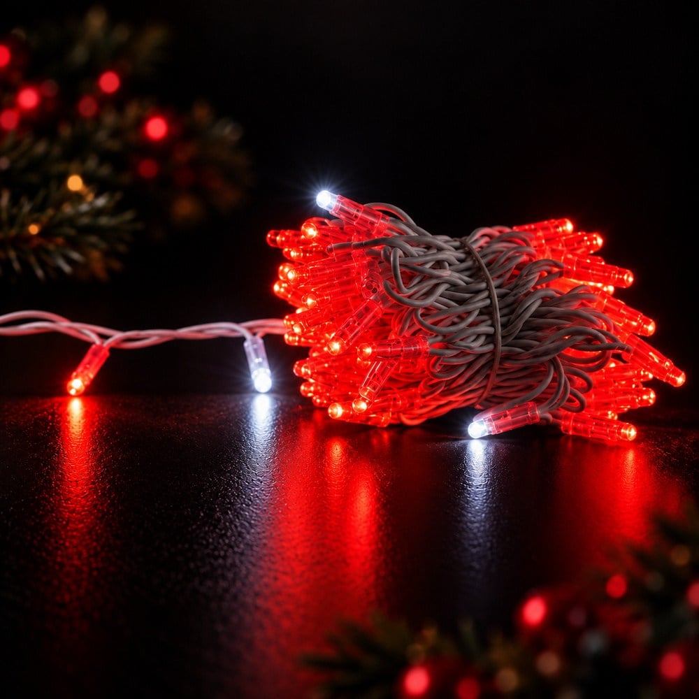 10 metre Eklenebilir İP Led Kırmızı Beyaz Flaşlı