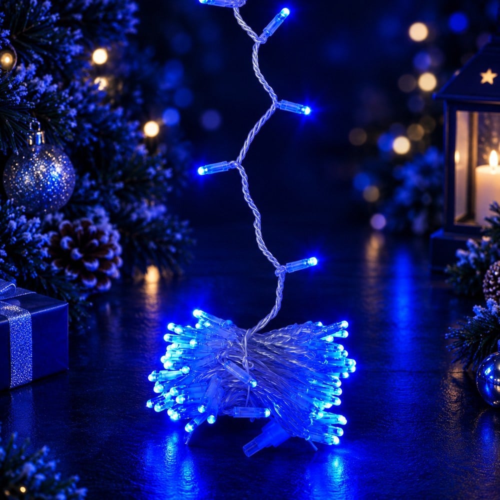 10 metre Eklenebilir İP Led Mavi Işık Şeffaf Kablolu 36V