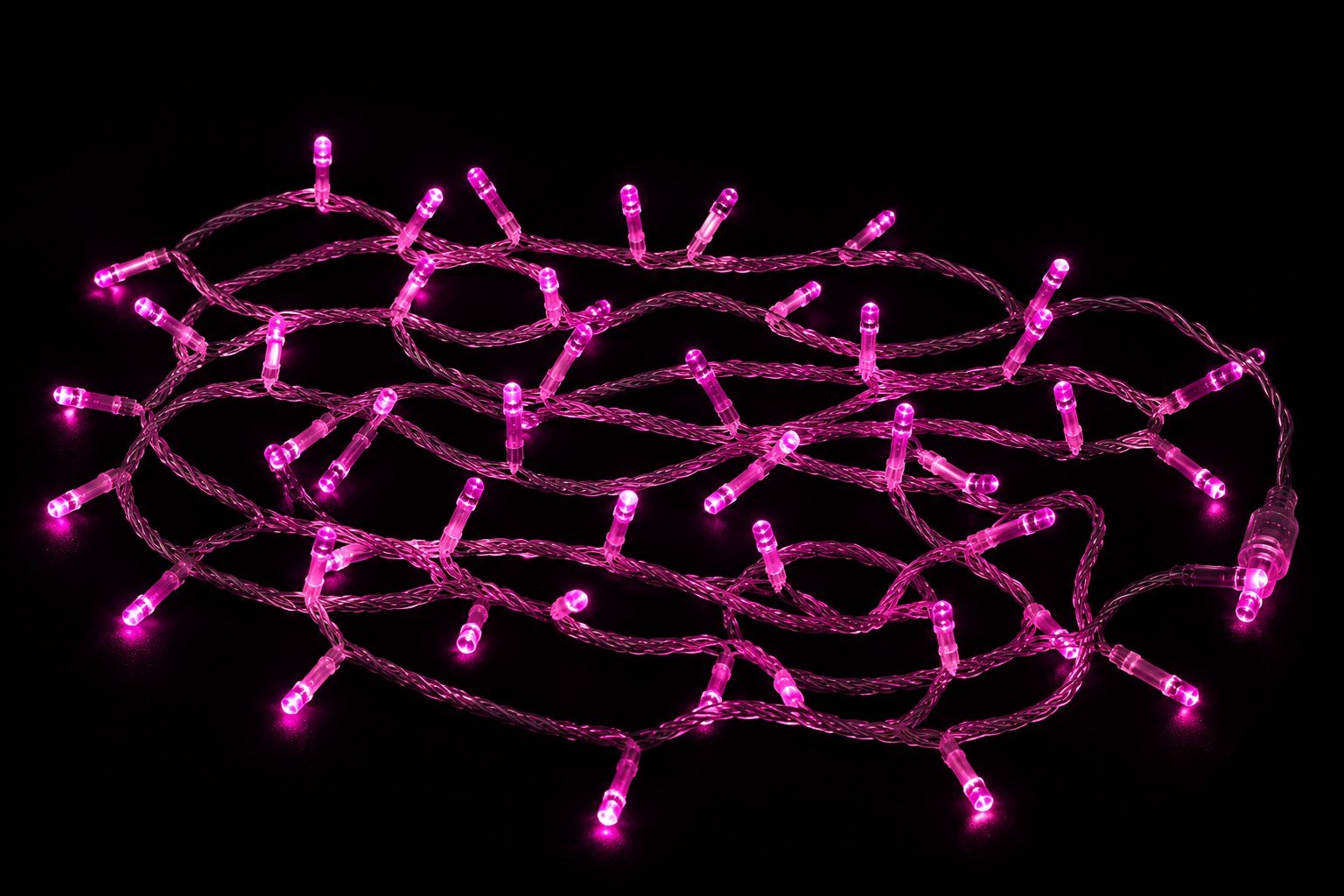 10 metre Eklenebilir İP Led Pembe Şeffaf Kablolu