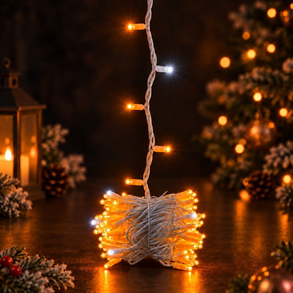 10 metre Eklenebilir İP Led Turuncu Beyaz Flaşlı