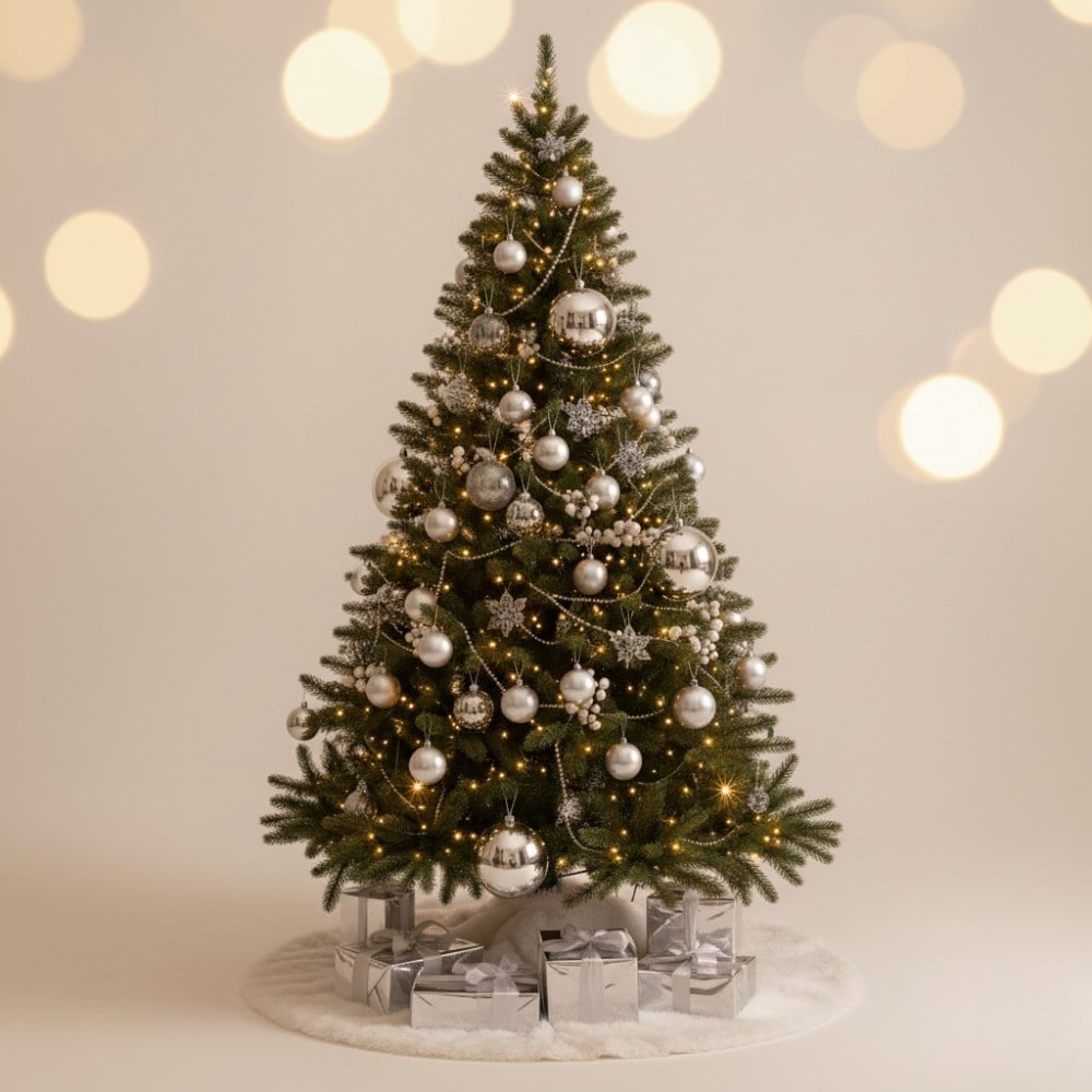 12 cm Yılbaşı Topu Silver PARLAK