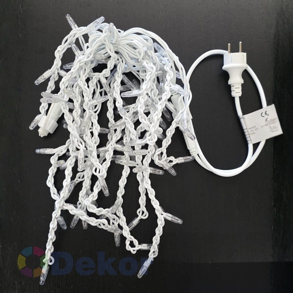 2 Metre Saçak Işık Günışığına Beyaz Flaşlı 108L 2x80